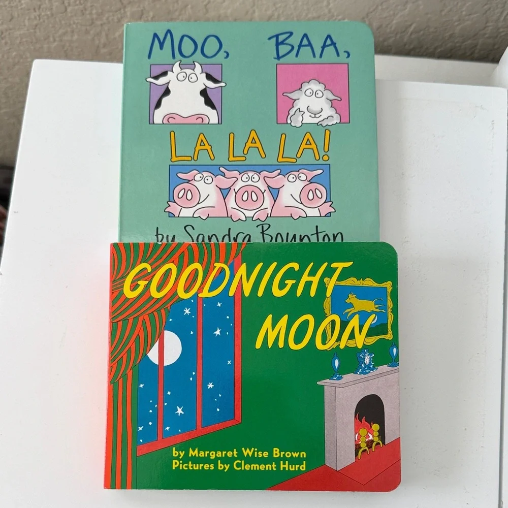 Children's Board Books Set Goodnight Moon and Moo,Baa, LaLaLa!  New